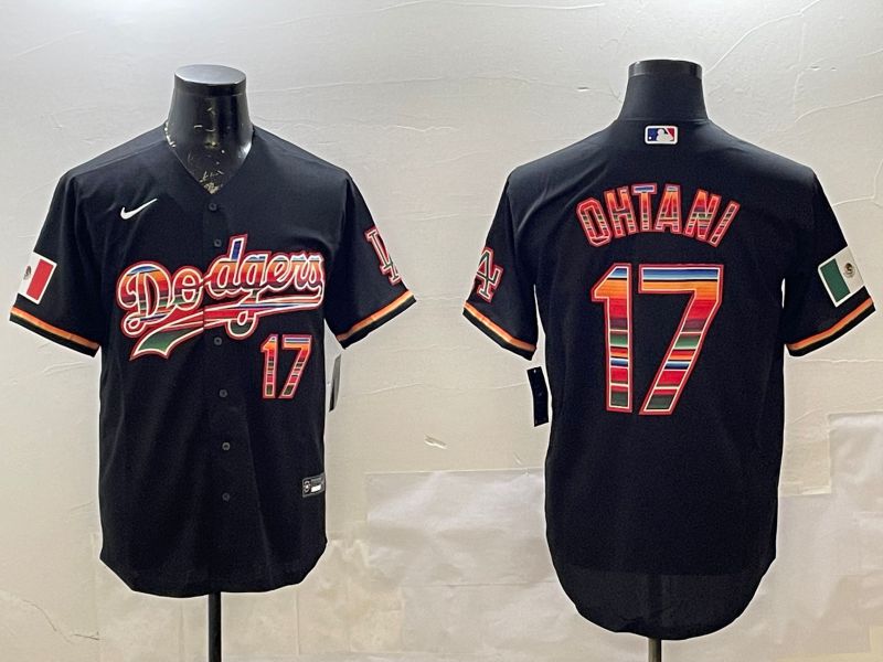 Men Los Angeles Dodgers 17 Ohtani Black Game 2025 Nike MLB Jersey style 226